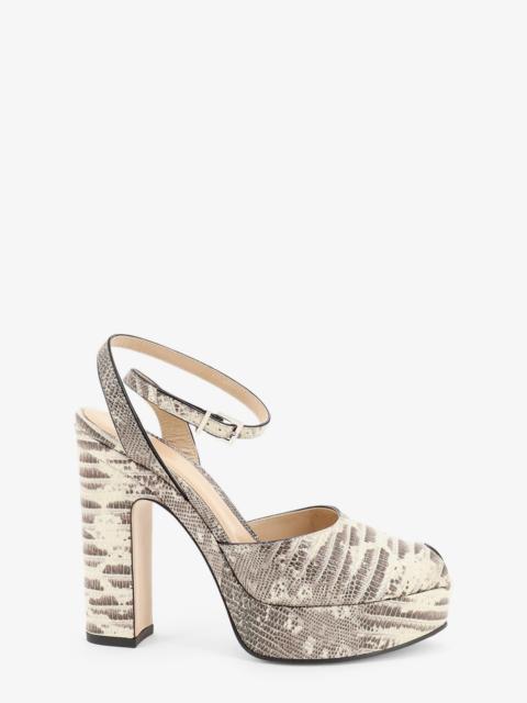 FENDI Fendi Fendi After 9 Leather Sandals With Tejus Print