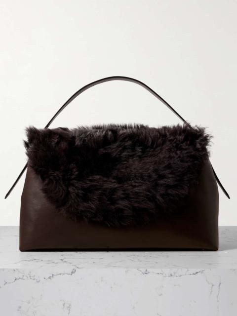 T-Lock shearling shoulder bag