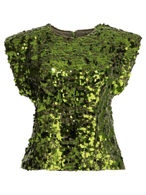 GANNI Ganni Velvet Sequins Blouse