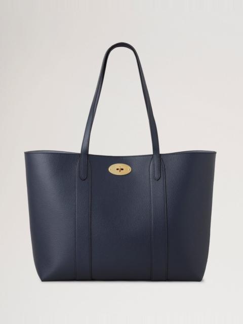 Mulberry Bayswater Tote Night Sky & Poplin Blue Small Classic Grain With Contrast