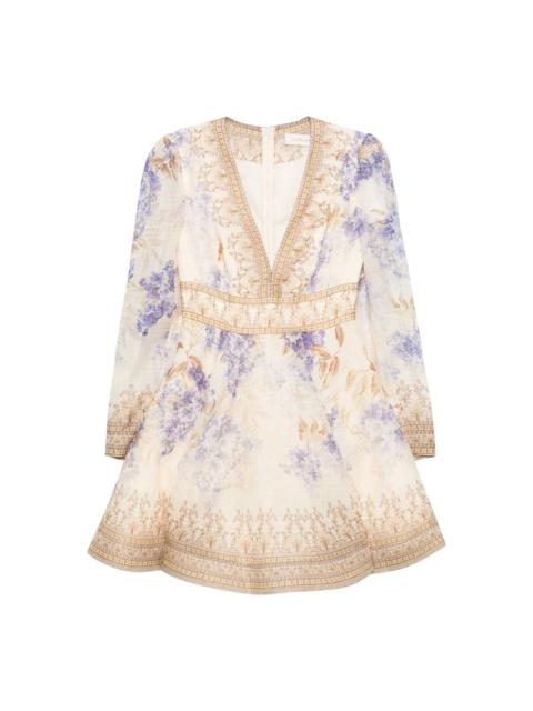 Zimmermann Dawning Plunge Mini Dress
