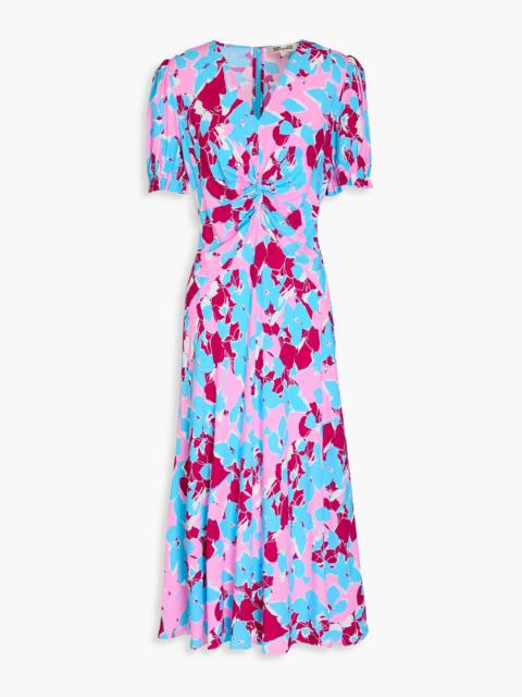 DIANE VON FURSTENBERG Anaba twisted floral-print crepe de chine midi dress