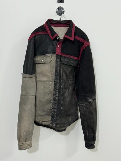 Rick Owens Rick Owens Cropped Faux-Leather Worker Jacket In Black