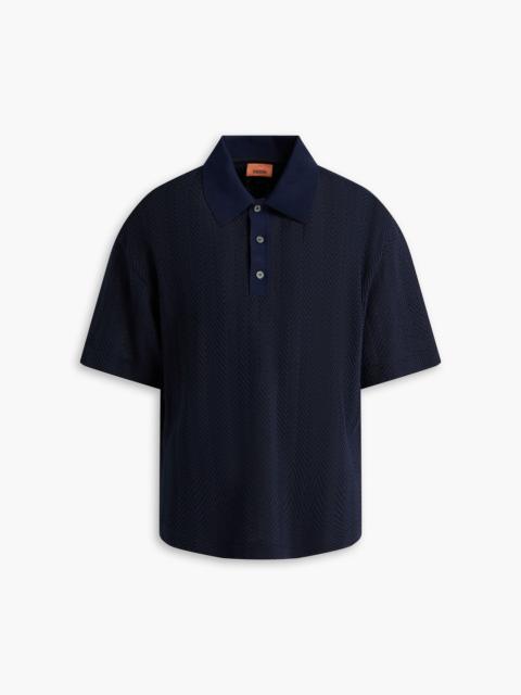 Missoni Jacquard-knit cotton-blend polo shirt