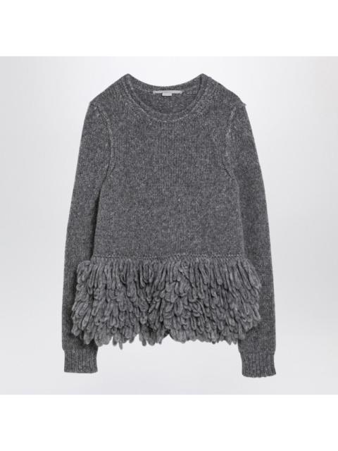Stella McCartney Grey wool sweater with feather insert