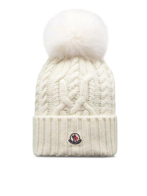 Moncler Moncler Women Wool And Cashmere Blend Hat With Pom Pom