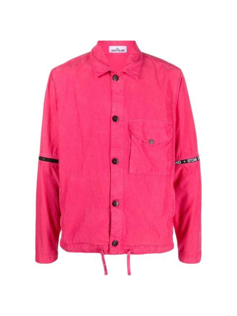 Stone Island logo-band shirt-jacket