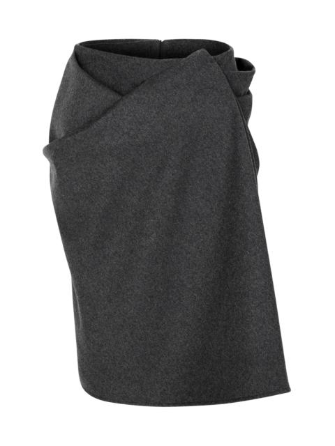 entire studios CREASE SKIRT GREY WOOL
