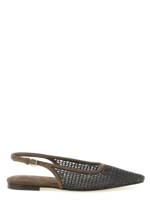 Brunello Cucinelli Brunello Cucinelli Women 'Precious Net Embroidery' Slingback