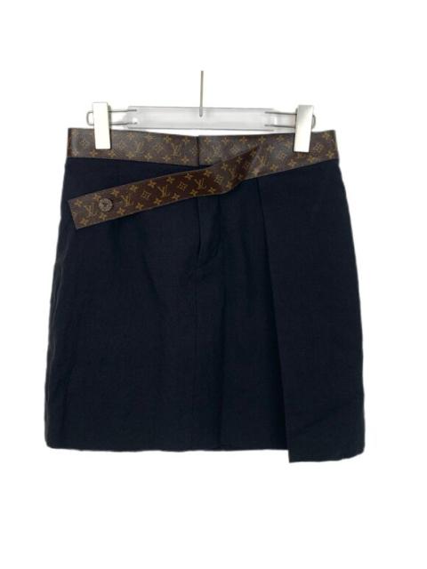 Louis Vuitton Louis Vuitton Black Monogram Linen Casual Skirt