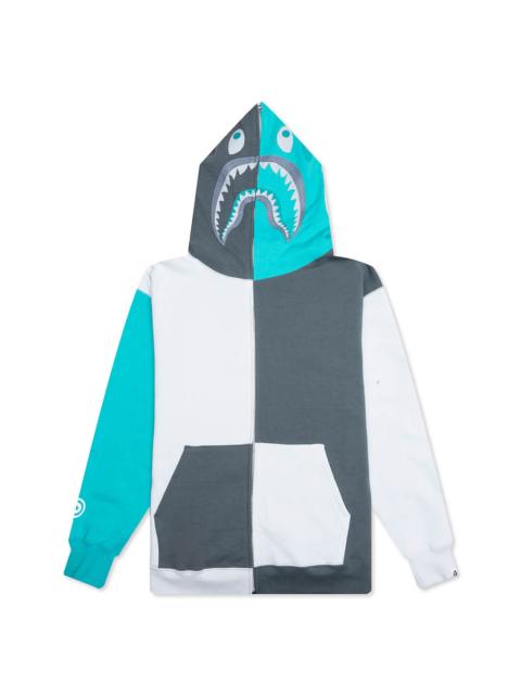 A BATHING APE® COLOR BLOCK SHARK RELAXED FIT FULL ZIP - MULTI
