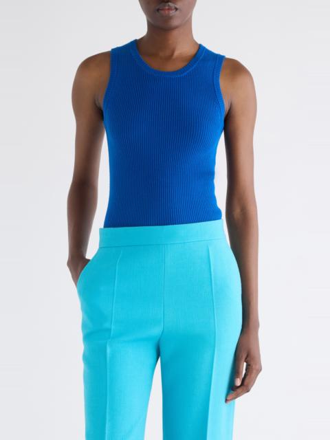 Chloé Chloé Wool Rib Sleeveless Sweater in Absolute Blue at Nordstrom