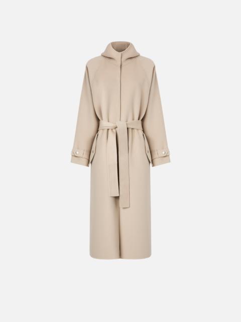 PINKO LONG DOUBLE CLOTH COAT WITH BELT