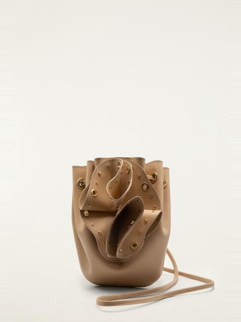 FARM RIO Cream Leather Studded Crossbody Flower Bag