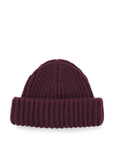 BOSS FISHERMAN BEANIE HAT IN VIRGIN WOOL AND CASHMERE