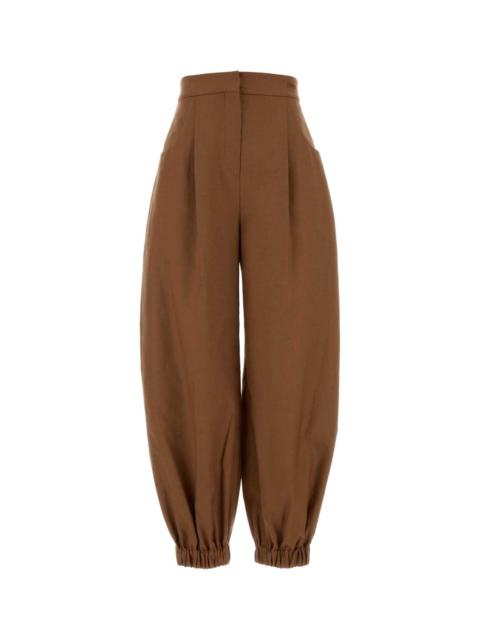 FENDI Fendi Women Brick Linen Blend Wide-Leg Pant