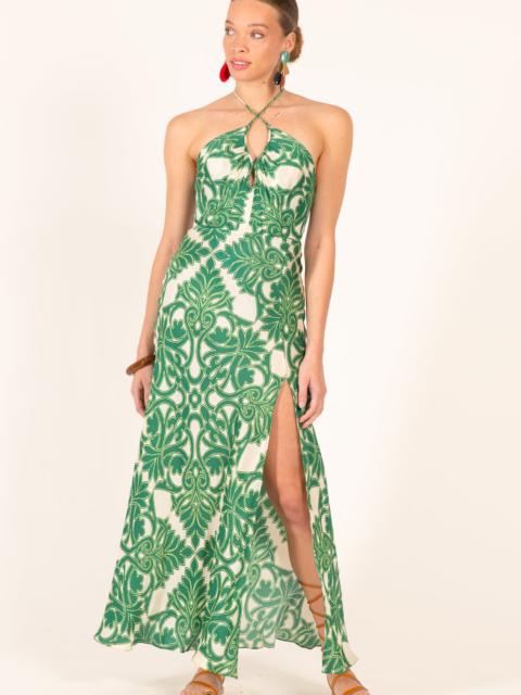 Poupette St Barth Long Dress Stella - Green Mantra