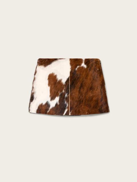 ALLSAINTS DAPPLE COWHIDE MINI SKIRT
