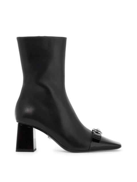 VERSACE Versace Gianni Ribbon Leather Ankle Boots With Women