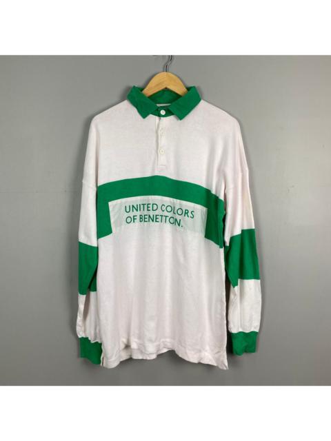 Other Designers Vintage - VINTAGE UNITED COLOUR OF BENETTON RUGBY POLO LONG SLEEVE
