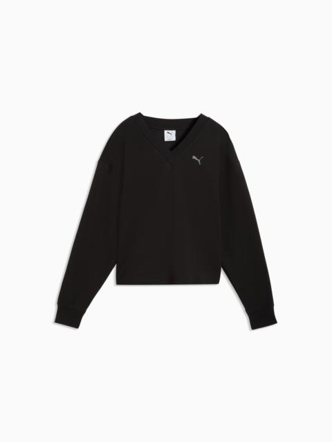 PUMA PUMA Elevated Essentials Women's V-Neck Sweatshirt