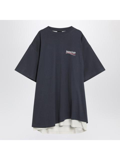 Balenciaga Double T-shirt Political Campaign navy/white