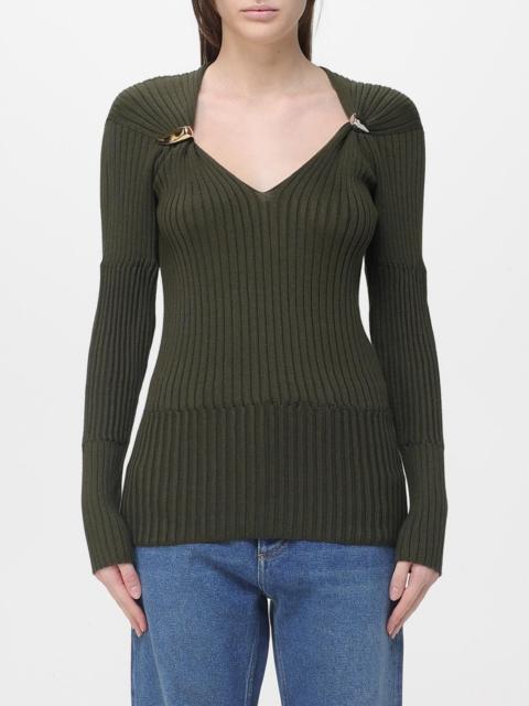 Bottega Veneta Bottega Veneta Women V-Neck Sweater With Metal Plaques Bottega Veneta