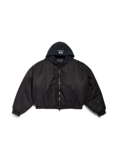 BALENCIAGA Hooded Bomber in Black