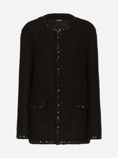 Dolce & Gabbana Single-breasted bouclé jacket