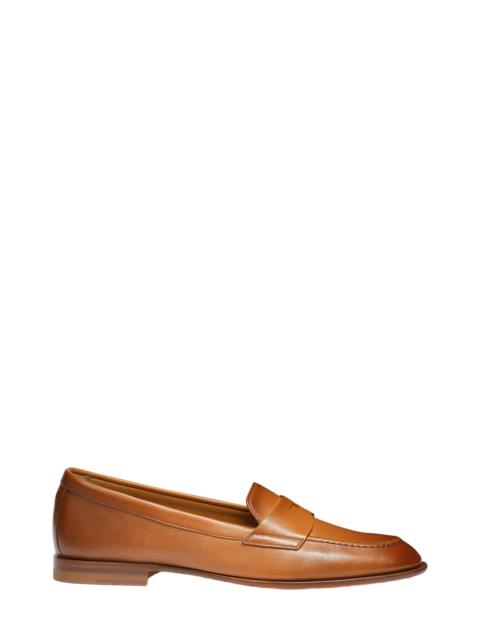 Santoni Santoni Leather Penny Loafer in Brown at Nordstrom