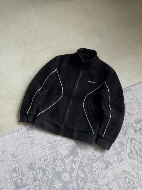 Other Designers Made in Japan Vintage Stripe Fleece Boxy Bomber Track Jacket