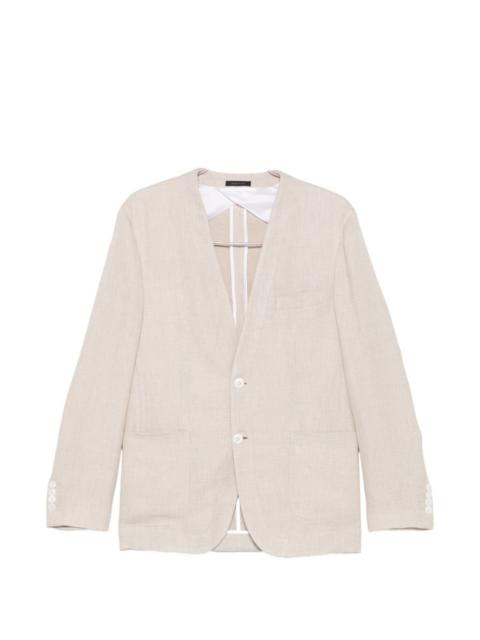 Brioni Brioni Men Linen And Silk Blend Jardigan