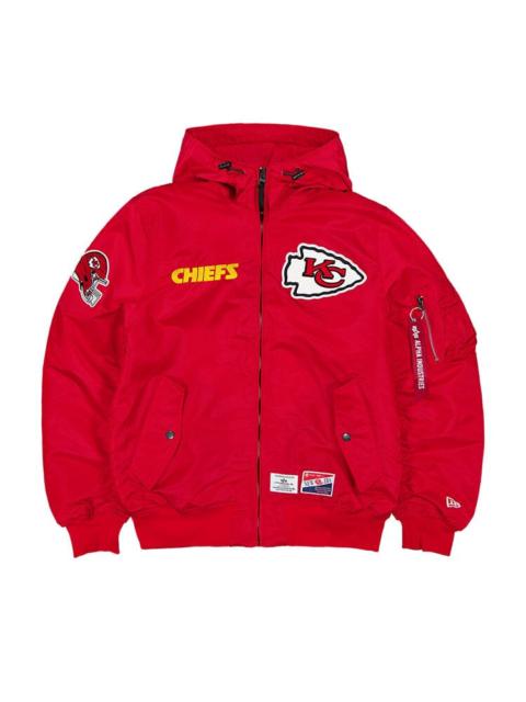 ALPHA INDUSTRIES KANSAS CITY CHIEFS X ALPHA X NEW ERA L-2B BOMBER JACKET
