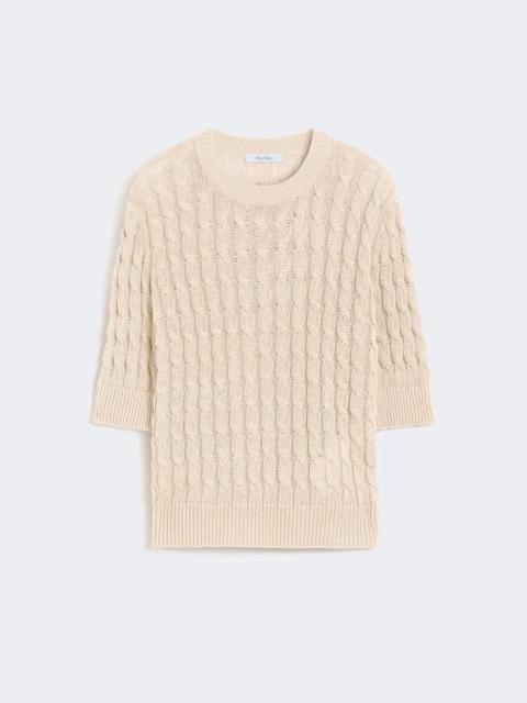 Max Mara Max Mara Short Sleeves Top In Linen
