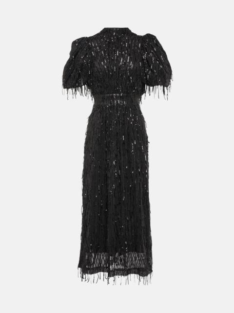 ROTATE Sequined midi dress