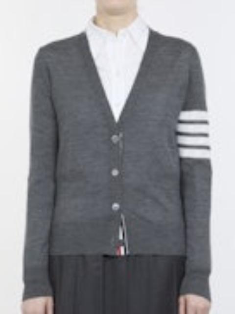 Thom Browne Thom Browne Women V-Neck Cardigan W/ 4 Bar