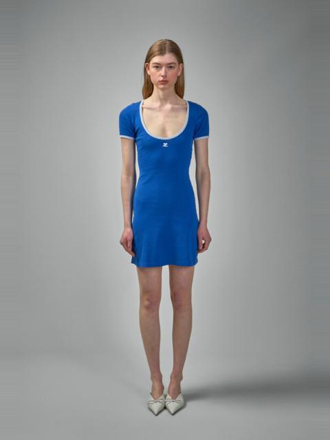 courrèges Holistic Contrast Mini Dress