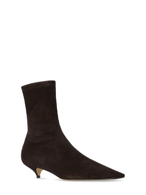 The Row The Row Liisa Pointed Toe Bootie in Lacquer Brown at Nordstrom