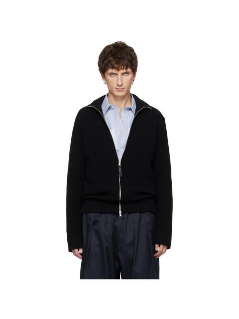 Maison Margiela Black Knit Zip-Up Jacket