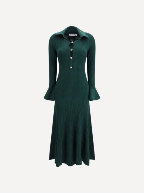 SKIMS Soft Lounge ribbed stretch-modal slip dress - Marble Dark green -  AP-DRS-0596 | REVERSIBLE