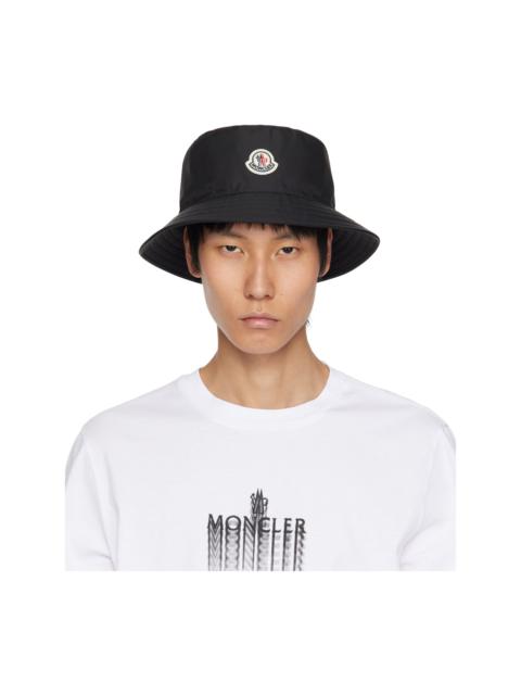 Moncler Black Water-Repellent Bucket Hat