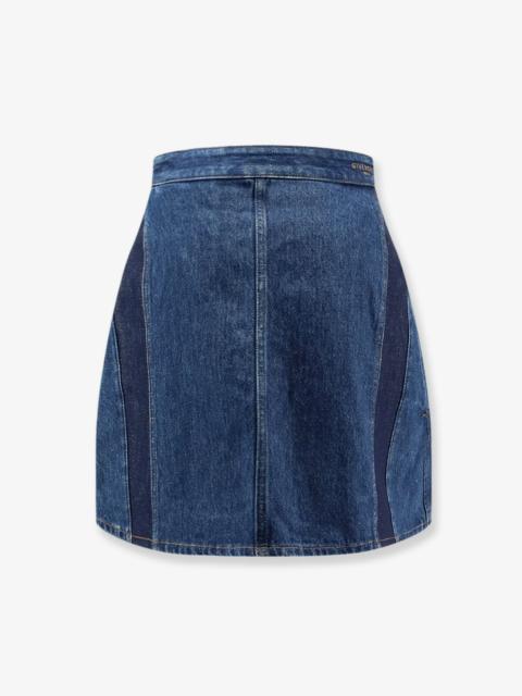 Givenchy Givenchy Women Cocoon Denim Blue Mini Skirt