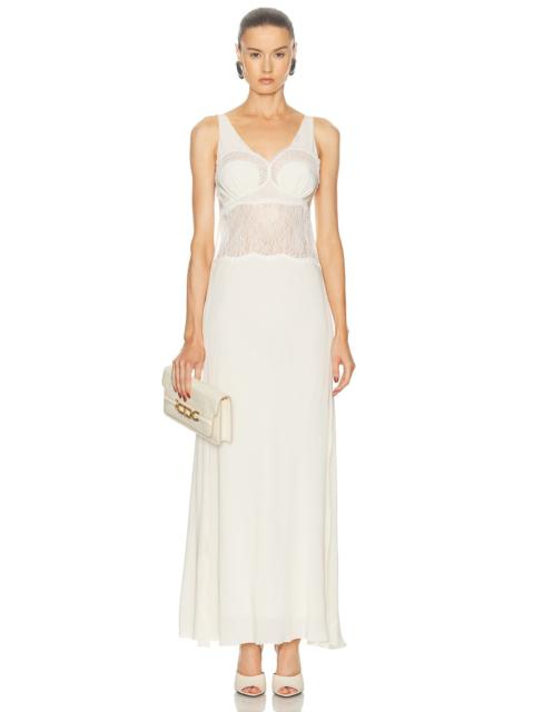 Victoria Beckham V-Neck Midi Dress