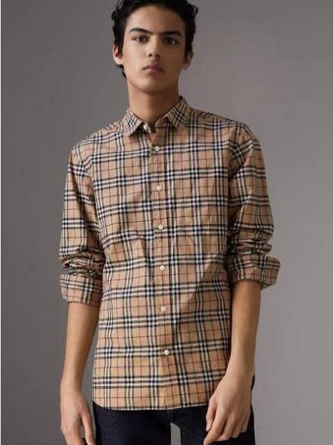 Other Designers Vintage Burberry Nova Checkered Polo