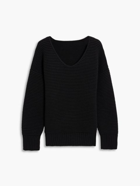 Another Tomorrow Ribbed merino wool-blend sweater