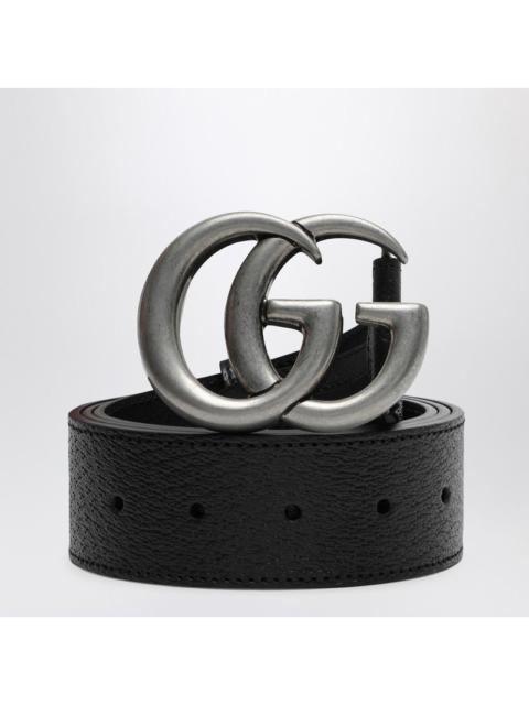 Gucci Belt With Silver-Tone Double G Buckle Men