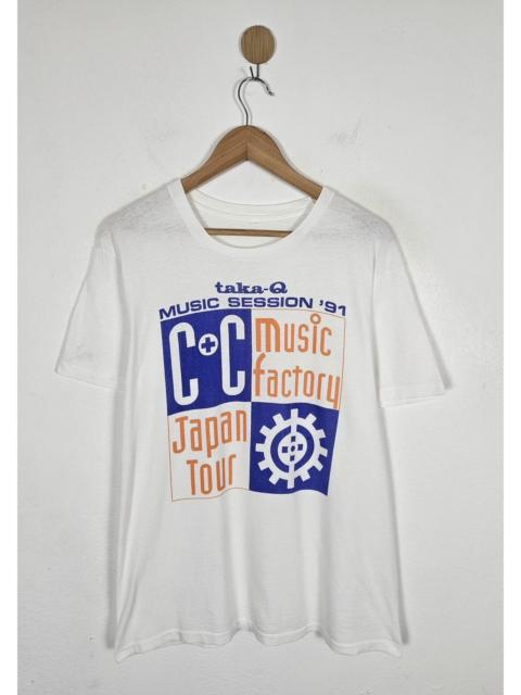 Other Designers Band Tees - Vintage 1991 C+C Factory Music Japan Tour Taka-Q Hip Hop Tee