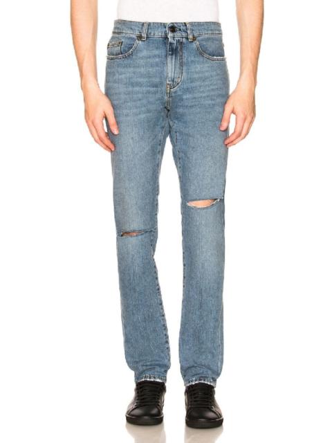 SAINT LAURENT Saint Laurent Paris - S/S 18 - D02 Distressed Denim Jean
