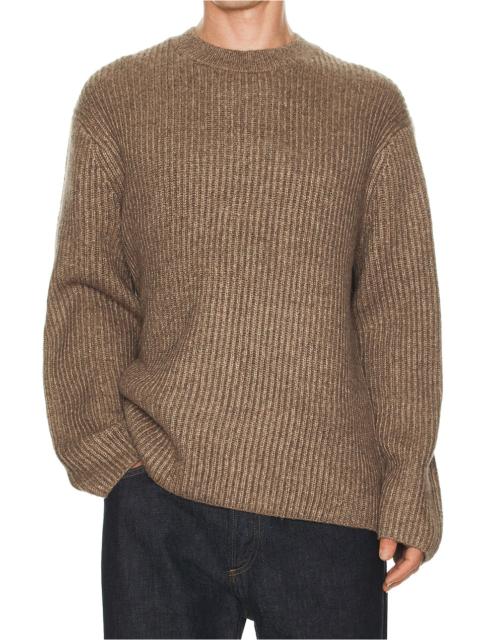 Theory Wool Cotton Long Sleeve Crew Neck Sweater