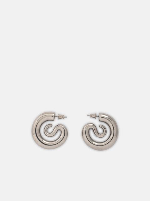 PANCONESI SILVER 'SERPENT HOOPS SMALL' EARRINGS